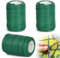 efuturetime 3 x Alambre para Plantas 20m x 3.5mm Alambre Engomado de Atar Recubierto para Formar y Sostener Plantas, Verde