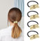 Yuanchu 4 Stück Haarmanschetten aus Metall,Pferdeschwanz Haarklammer Goldenes Haargummi Mode Elastisches Zopfgummi Eleganter Haarschmuck Kopfstück für Damen Mädchen