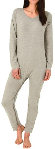 Normann Care Pflegebody Langarm - Unisex - Einteiler Body Schlafananzug mit Beinreißverschluss