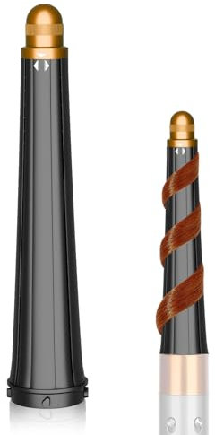 20–36 mm konischer langer Lockenstab für Dyson Airwrap Hair Styler HS05/HS01, 2-in-1 verbessertes professionelles Blas-Lockenwicklerzubehör, Gold