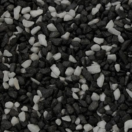 Hanicks Aquarium Gravel & Sand Substrate for Fish Tanks - Natural Stones, 3-5mm, Perfect for Plant Growth (5 kg, Zebra Mix)