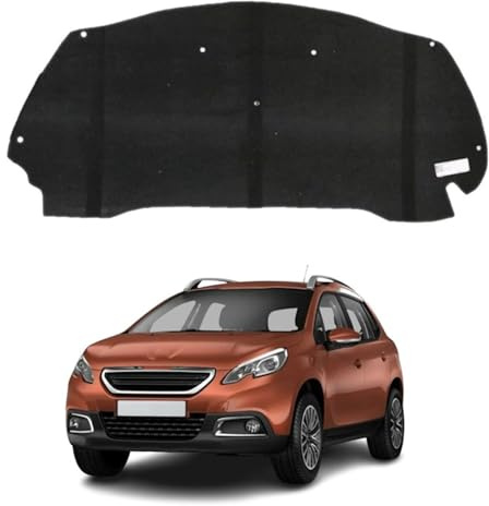 Motorhauben Dämmmatte Auto für Peugeot 2008 A94 P24 2013-2019 Schalldämmung Motorhaube Hitzeschutz Dämmung Geräuschdämmung Motorraum Isolierung Zubehör,Regular
