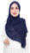 Lina & Lily Damen Muslim Premium Chiffon Hijab Kopftuch Schal aus Leicht Stoff (Marineblau)