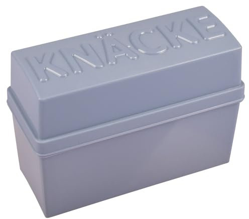 Knäckebrotbox Brotbox Knäckebrot Box Brotdose Aufbewahrungsbox Vorratsdose, Farbe:grau