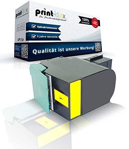 Print-Klex Tonerkartusche kompatibel für Lexmark CS 317 CS 317 DN CS 417 DN CS 517 de 71B0040 71B20Y0 Yellow Gelb - Office Plus Serie