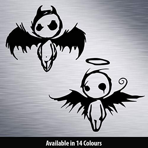 SUPERSTICKI Engel und Teufel Ca 20cm Auto Aufkleber Decal Fun Tuning Car aus Hochleistungsfolie Aufkleber Autoaufkleber Tuningaufkleber Hochleistungsfolie für alle glatten Flächen UV und Wa