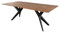 MASSIVMOEBEL24.DE Esstisch Akazie 160x90x76 Natur lackiert Beine anthrazit matt Swiss Edge #11