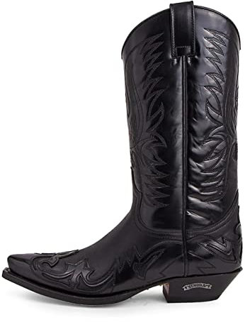 Sendra Stivale Western 3241 CORVO FLORA/SPRINTER, Nero , 44 EU