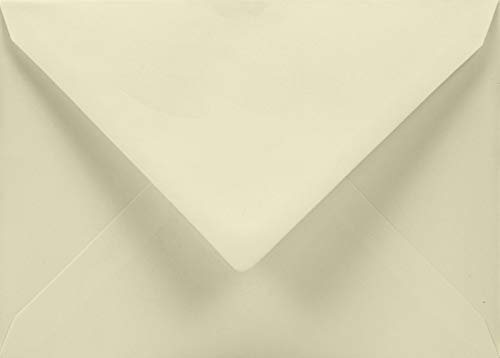 Netuno 100 Briefumschläge Elfenbein DIN C6 114 x 162 mm 120g Aster Smooth Ivory Briefkuverts nassklebend Umschläge C6 ohne Fenster für Gruß-Karten Hochzeits-Karten