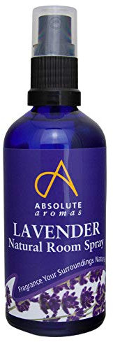 Absolute Aromas | Natural Lavender Room Spray with Pure Lavender Essential Oil - A Light, Crisp and Calming Aroma - 100% Pure, Natural, Vegan, Undiluted and Cruelty-Free, 100ml