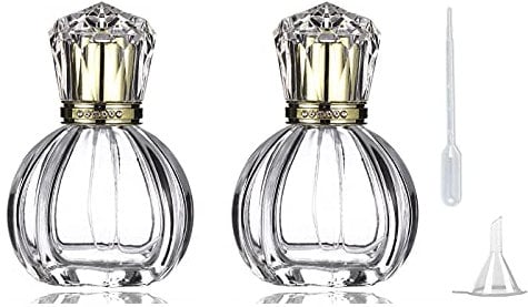 Homeyes 50ML 1.7oz atomizador recargable Spray botellas de perfume vacías de vidrio para alcohol y líquido desinfectante