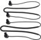 kwmobile Straps Compatible with Samsung Galaxy Buds Pro - 2x Silicone Holder for Wireless Earphones - Black/Black
