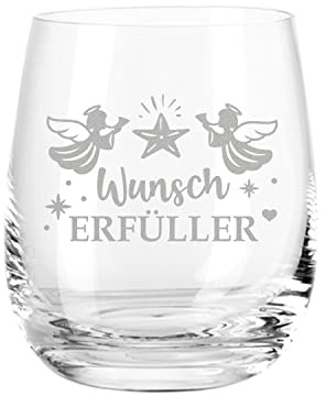 GRAVURZEILE Leonardo Tivoli Teelicht Glas - Wunscherfüller Design - optimales Geschenk für Freunde, Familie & Partner zu Weihnachten - Für Teelichter oder als Alltagsglas geeignet