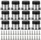 SENENQU Lot de 12 Pieds Réglables Meubles, Ø 50 mm/Hauteur 60 mm Pieds de Canapé en Métal Acier Inoxydable, Pied de Table Basse pour Meubles TV Armoires Postes de Travail, avec 48 Vis