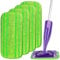 AIDEA Microfibre Reusable Mop Refill Pads Compatible with Flash Powermop,Machine Washable Floor Mop Pad Refills, Mop Head Replacements for Multi Surface Wet & Dry Cleaning, 4 Pack