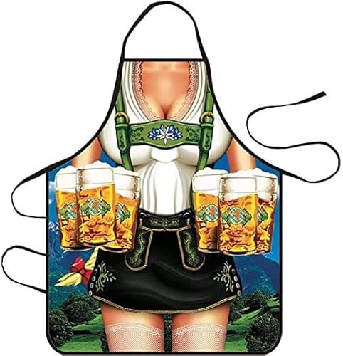 Huayifa Motiv Schürze,Lustige Küchenschürze, sexy Männerschürzen,grillmeister schürze,grillschürze für männer,B