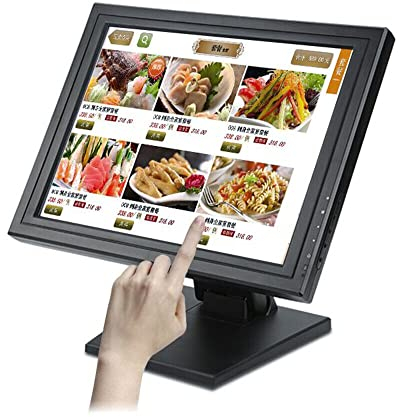 DiLiBee Touchscreens Monitore, 15 Zoll LCD Kassensystem PC Kassenmonitor 1024 * 768 für Registrierkasse Gastronomie Kasse VOD System