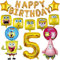 Spongebob 5 Jahre Geburtstag Dekoration, Spongebob Party Dekoration, Spongebob Geburtstag Ballon, Spongebob Party Luftballons Zubehör, Passend FüR 5. Kinder Geburtstag Dekoration Set