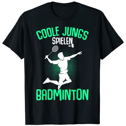 Coole Jungs spielen Badminton Federball Jungen Kinder T-Shirt