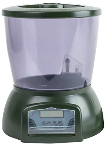 Mipcase Automatischer Fischfutterautomat Mit Timer Für Teiche Aquarien Futterautomat Mit LCD-Display 99-Tage-futterkapazität Keine Batterie Für Pelletfutter