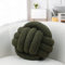 IIQI Knotenkissen, Kugelförmige Kissen Imitation Lamm Daunen Mehrere Größen Knotenkissenball weiches handgewebtes Sofakissen, verwendet für Wohndekoration (Army Green 22,21.8 cm)
