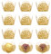 jojofuny 50 Piezas De Papel De Envoltorios De Trufas con DiseñO Hueco para DecoracióN De Bodas Y Fiestas Tazas De Dulces En Color Dorado Ideal para Postres Y Snacks