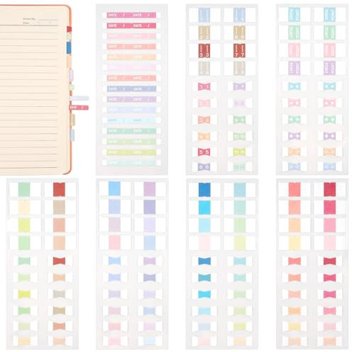 465 Paare Haftnotizen Klebezettel, Haftmarker, Stabile Index Tabs Selbstklebend, Haftnotizen Tabs Pastell, Page Marker, Book Tabs, Annotating Supplies für Notizbücher Kalender Planer Bibelregister