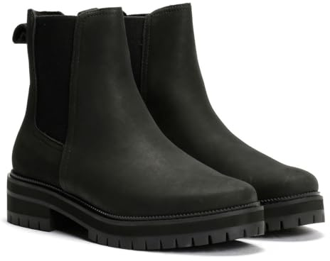 TOMS Women's Bennet Fashion Boot, Black Leather, 10 UK