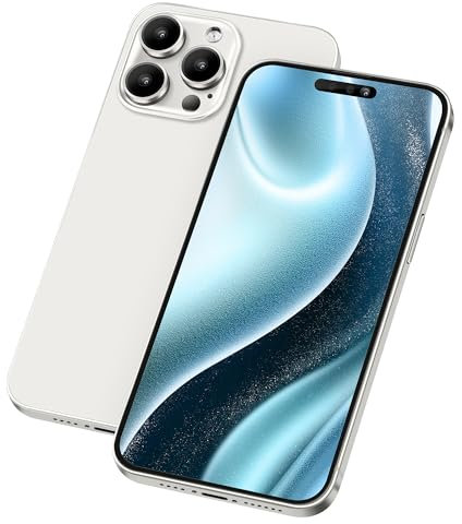 Perusha Handy-Attrappe, kompatibel mit Apple iPhone 15 Pro Max / 15 Plus, nicht funktionierender, verbesserter Metallrahmen (für 15 Promax Silver Colorscreen)