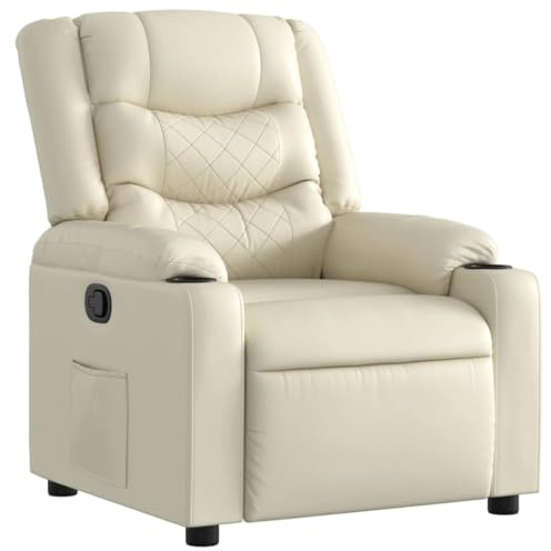 vidaXL Relaxsessel Creme Kunstleder