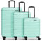 Franky Munich 4.0 Koffer Set | Trolley Hartgepäck - Handgepäck Koffer mit 4 Rollen Einer Dehnfalte, Kreuzpackgurt, arretierbarer Griff und TSA-Zahlenschloss | 34 L / 60 L / 105 L
