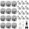 24 Stück Kordelstopper 2 Loch Metall Kordelstopper Grau Federschnurschlösser Ø 4 mm Kordel Stopper Schnürsenkel Stopper Schnürsenkel Verschluss für Kordelzug Rucksack Bekleid SeilSchnürsenke