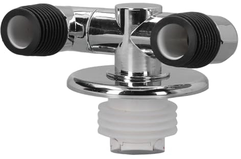 AUNMAS 3 Way Splitter, Odor Prevention ABS High Toughness Washing Machine Drainage 3 Way Drain Pipe Splitter for Home Use