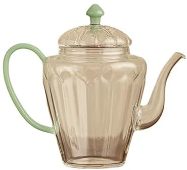 FCMWLKEJI Tetera de vidrio de borosilicato de 500 ml, tetera de vidrio transparente Zen, tetera verde, tetera china