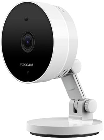 Foscam C5M Indoor Dual-Band WiFi Security Camera, AI Human & Pet Detection, 2-Way Audio, SD Card Slot, Remote Access - Works with Alexa & Google (White)