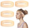 Tyqour 4 Stück Silikon-Perücken-Griffband Silikon Perückenband für Damen Herren Elastisches Perückengriff Perücke Grip Stirnband Hautfarben Perücke Stirnband Nahtlose Stirnbands für Perücken