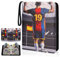 Fussball Sammelkarten Album für 900 Karten, 9 Taschen Fußball Karten Sammelalbum Sammelmappe Sammelheft, 3-Ring Sport Karten Heft Ordner Mappe mit Reißverschluss Tragegriff und 50 Hüllen
