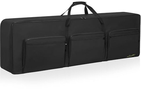 OUUTMEE 88 Key Keyboard Gig Bag Case, Portable Padded Electric Piano Keyboard case with 10mm Cotton 600D Oxford Cloth Keyboard case Gig Bag(57.5 x 8 x 18 inches)