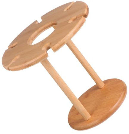 LABRIMP 1 Pz Porta Bicchiere Di Vino Montato Per Tazza Moderno Titolare Delle Tazze Cremagliera In Piedi Alto Portabicchieri Da Appoggio Portabicchieri Da Vino Cachi Di Legno