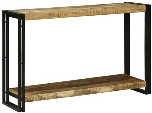 vidaXL Table Console 120x33x75 cm en Bois Massif Brut de manguier