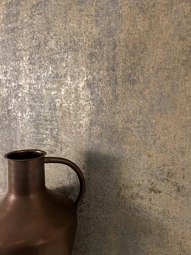 Newroom Tapete Industrial Vliestapete Beton - Betonoptik Modern Glamour Zement Metallic Betonwand Industrial Glanztapete Metallic inkl. Tapezier-Ratgeber