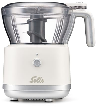 Solis Multi Chopper – Zerkleinerer mit 2 Behältern & Emulgierscheibe, für Gemüse, Fleisch, Kräuter & Dips – mit Start-Sicherheitsschalter & Saugnapf, spülmaschinengeeignet