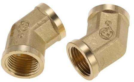 RATCHROLL Laiton Tuyau Raccords 1/2 Femelle Double Interne Filetage 45 Degré Coude 1,73 2 Pcs
