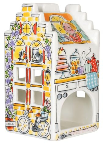 Blond Amsterdam Lichthaus Zuhause, 14,5cm | Keramik, Even Bijkletsen Kollektion, Für Teelicht, Fensterbankdeko, Handwäsche empfohlen