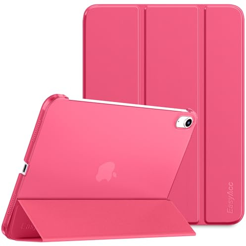 EasyAcc Case for iPad (A16) 11th/10th Generation 2025/2022, Hot Pink | 11/10.9 inch Slim Hard Protective Cover for iPad 11/10 Gen, Models A3354/A3355/A3356/A2696/A2757/A2777/A3162