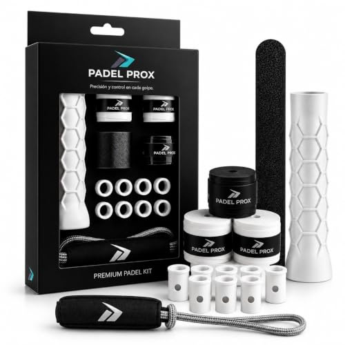 Grip Padel, Kit Completo Accesorios Padel con 3 Overgrips, Protector Pala, Cordón de Seguridad y Antivibradores. Mejora el Agarre