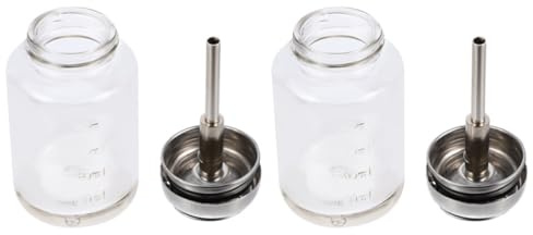 DOITOOL Bouteilles en Verre Pressées 2pcs 100ml Légères et Portables pour Alcool Flacons Transparents Pratiques pour Usage Quotidien