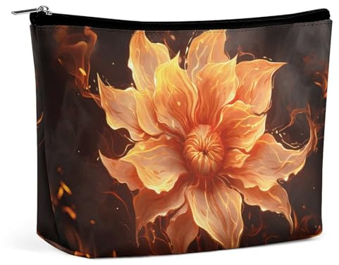 Pochette cosmétique Portable imprimée de Fleurs de Flamme