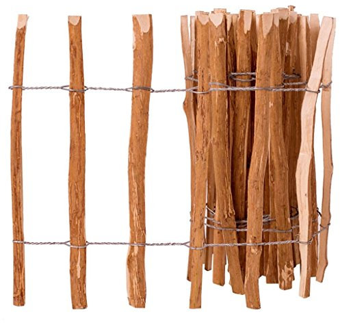 Festnight Holz-Lattenzaun Haselnussholz Lattenzaun Holzlattenzaun Gartenzaun Holzzaun 60 x 500 cm