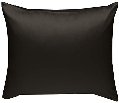 Bettwaesche-mit-Stil Mako-Satin Baumwollsatin Bettwäsche Uni einfarbig zum Kombinieren (Kissenbezug 40 cm x 40 cm, Espresso Braun) viele Farben & Größen